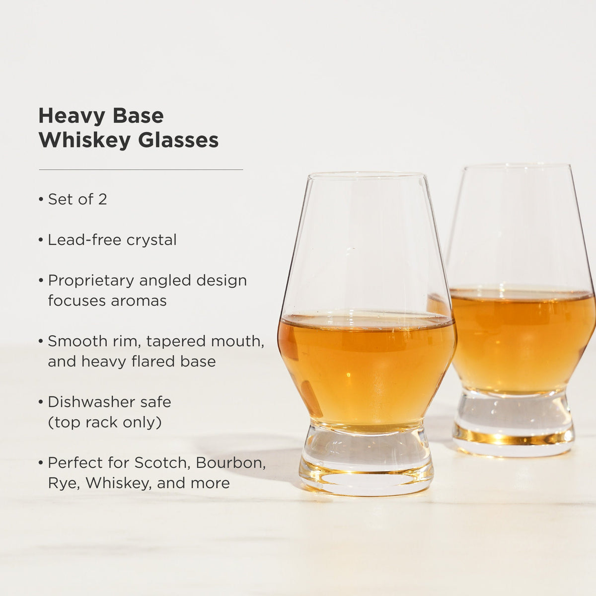 Raye Footed Crystal Scotch Glasses Set of 2