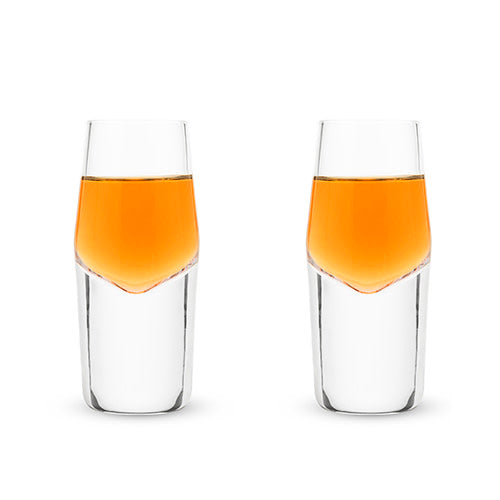 Raye Heavy Base Crystal Shot Glasses Set of 2-product_type::shot_glasses-Parc Decor