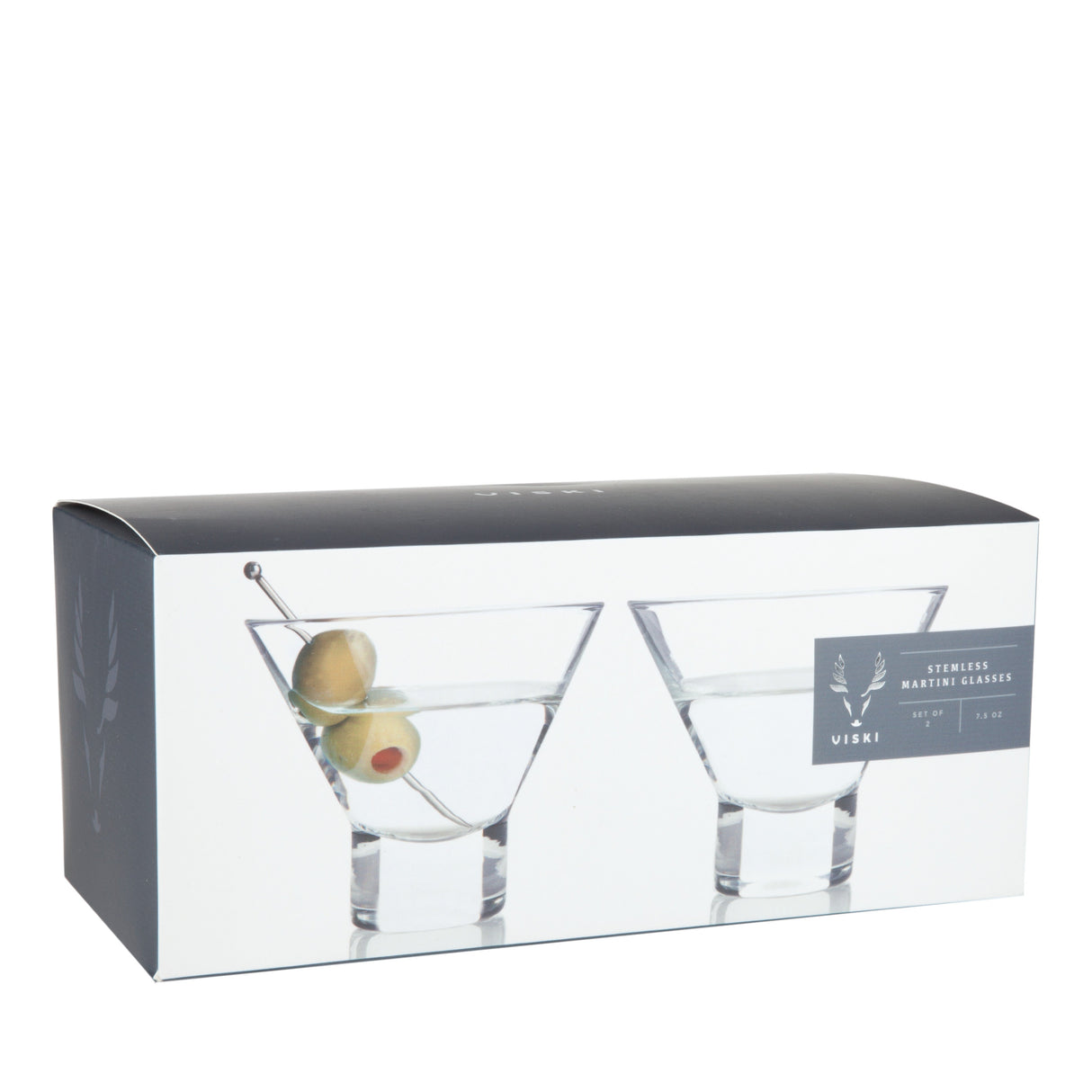 Raye Heavy Base Crystal Stemless Martini Glasses Set of 2-product_type::stemless_cocktail_glasses-Parc Decor