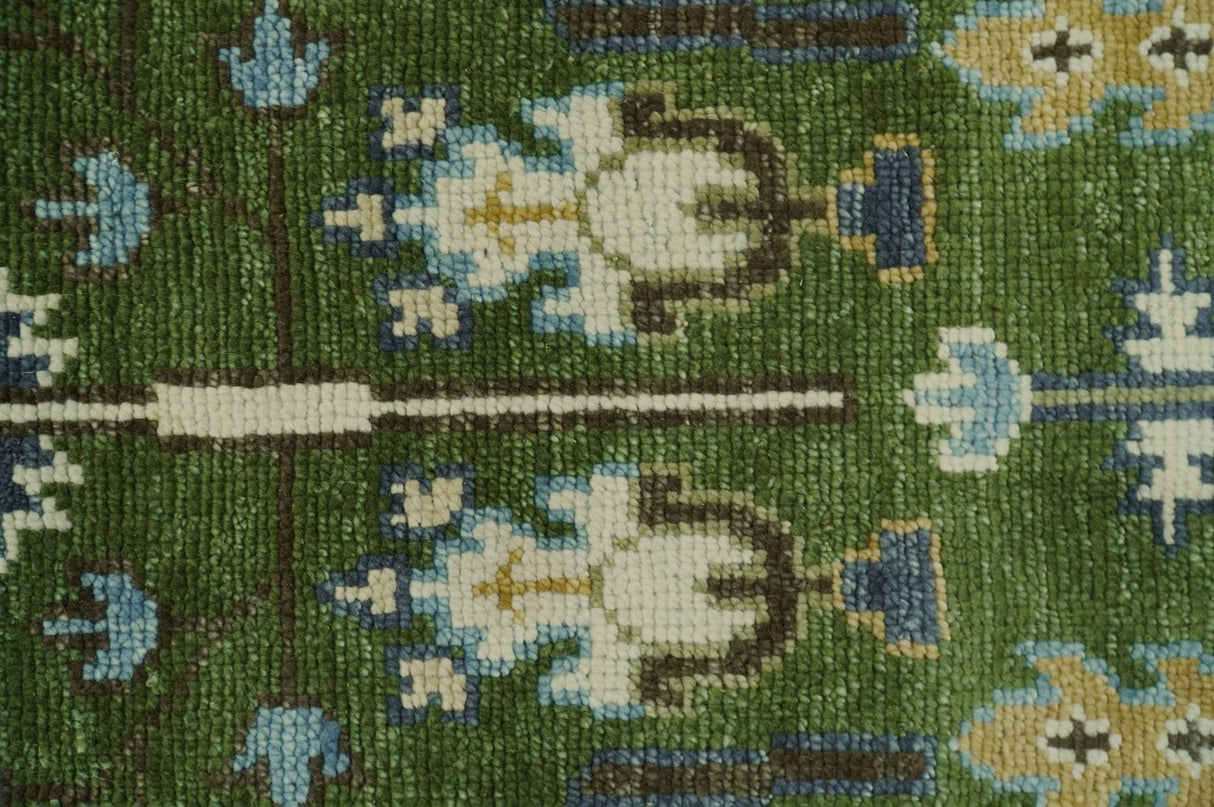 Ready to Ship Oversize 5x10 Runner Rug Green Tree of life Wool Rug