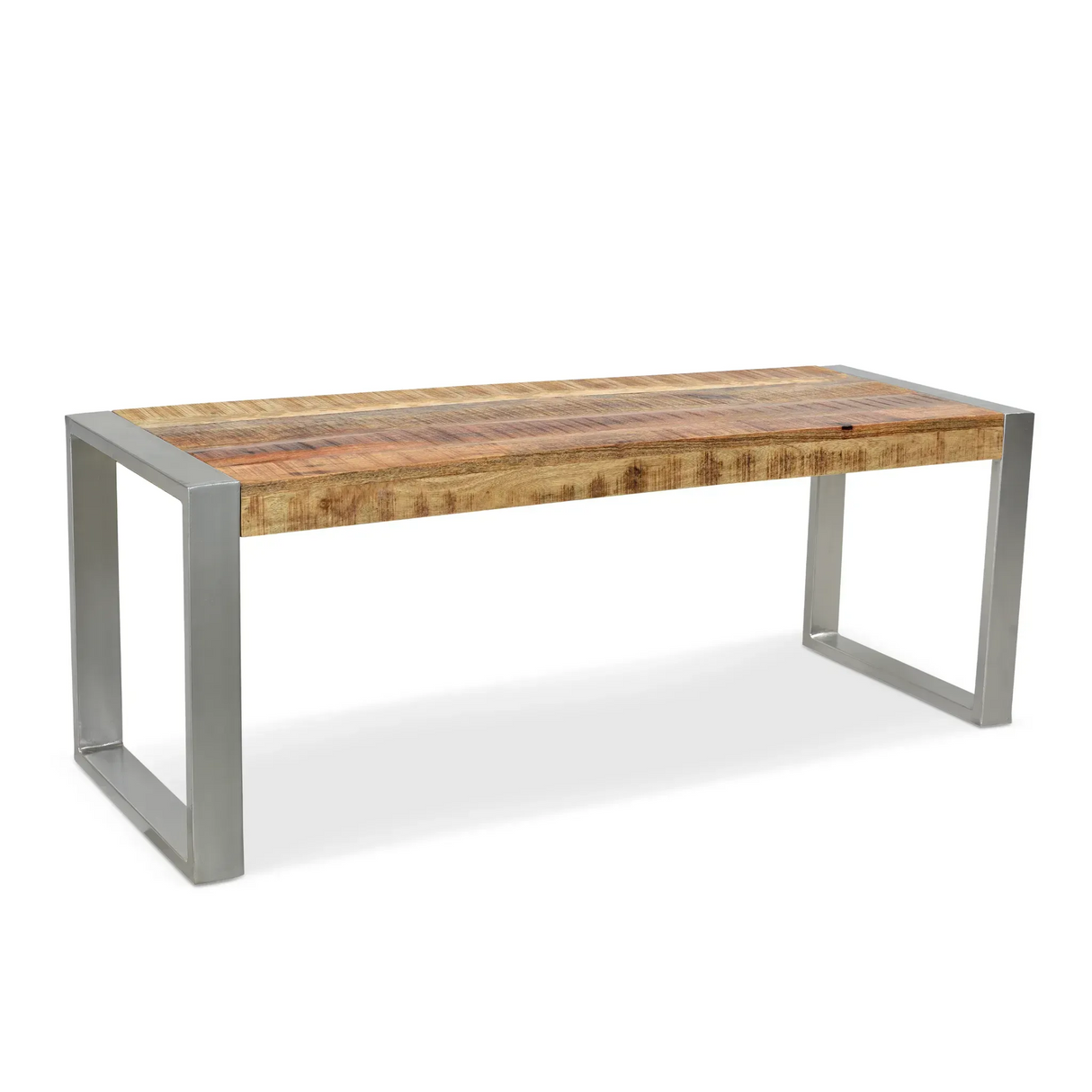 Reclaimed Wood Bench with Silver Metal Legs-Bench-Parc Decor
