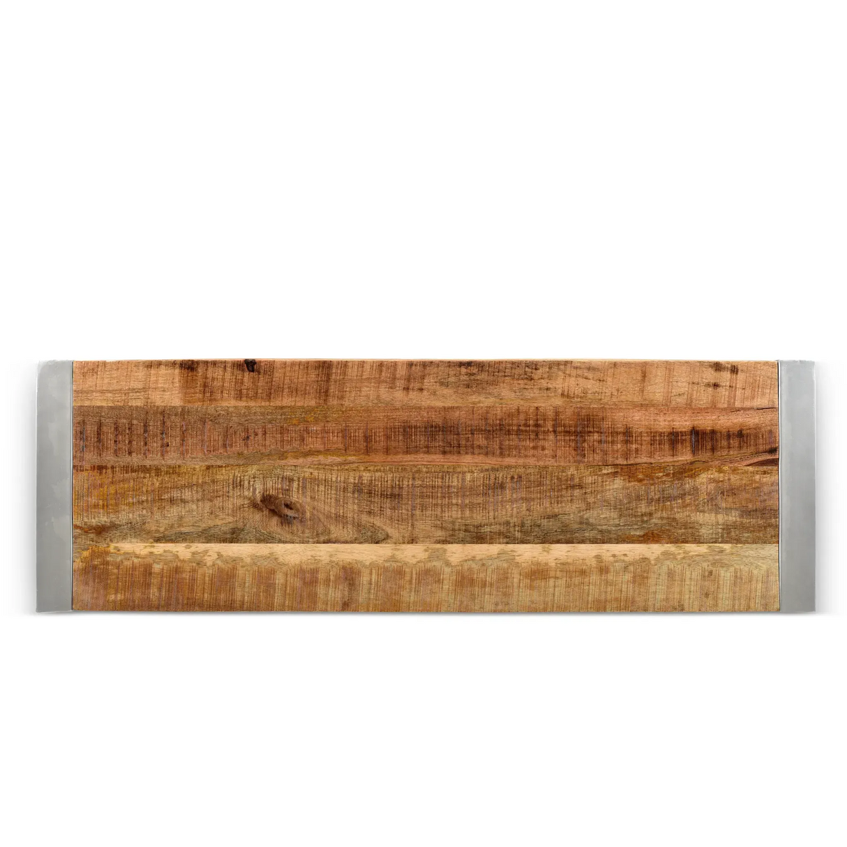 Reclaimed Wood Bench with Silver Metal Legs-Bench-Parc Decor