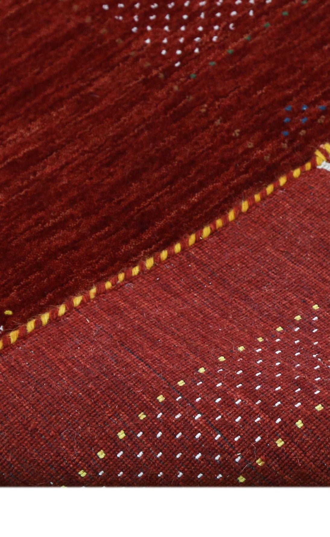 Red Center Pattern Hand Loomed Wool Area Rug