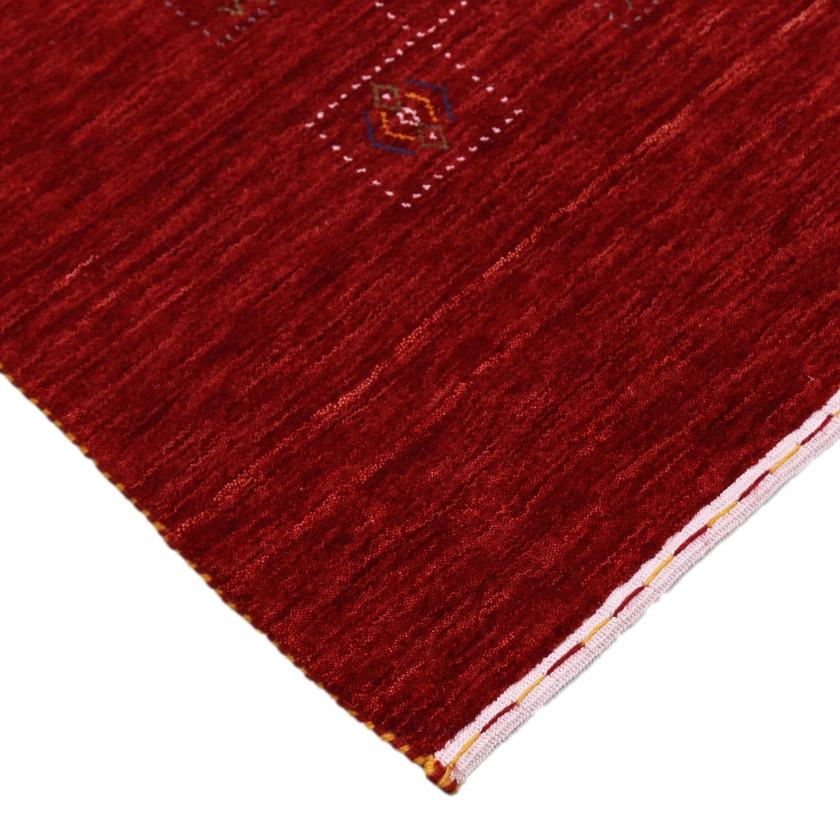 Red Tribal Geometrical Design Wool Area Rug