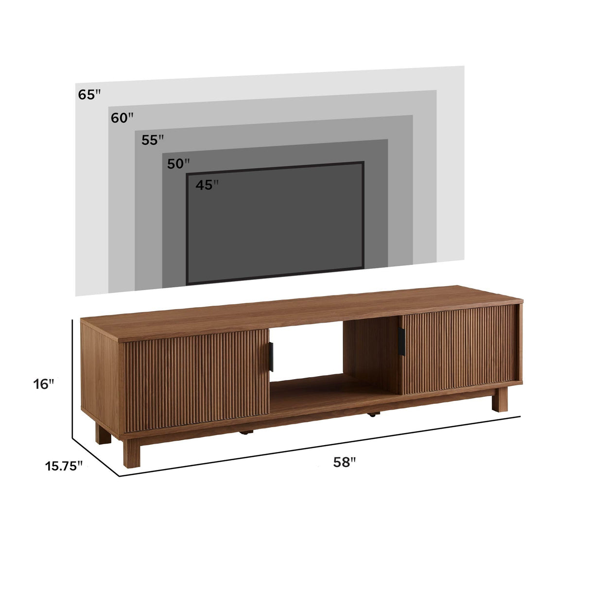 Reema Arundo Scandinavian Reeded TV Stand
