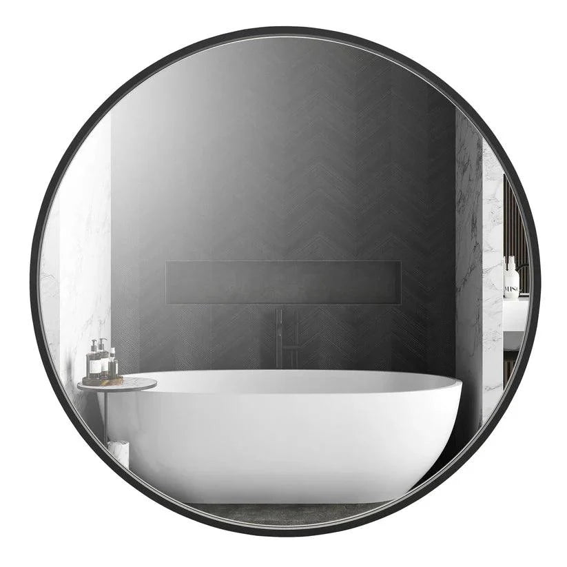 Reflections Sleek Modern Black Aluminum Framed Wall Mirror-镜子-Parc Decor