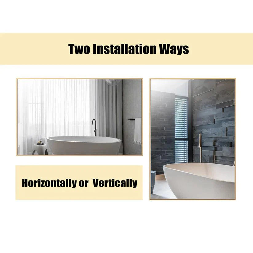 Reflections Sleek Modern Black Aluminum Framed Wall Mirror-镜子-Parc Decor