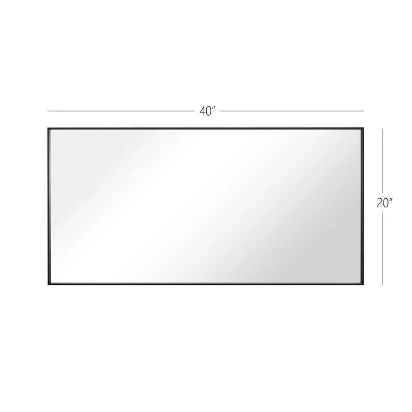 Reflections Sleek Modern Black Aluminum Framed Wall Mirror-镜子-Parc Decor
