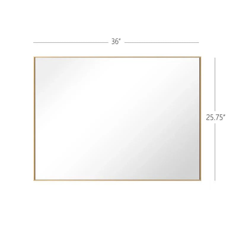 Reflections Sleek Modern Black Aluminum Framed Wall Mirror-镜子-Parc Decor