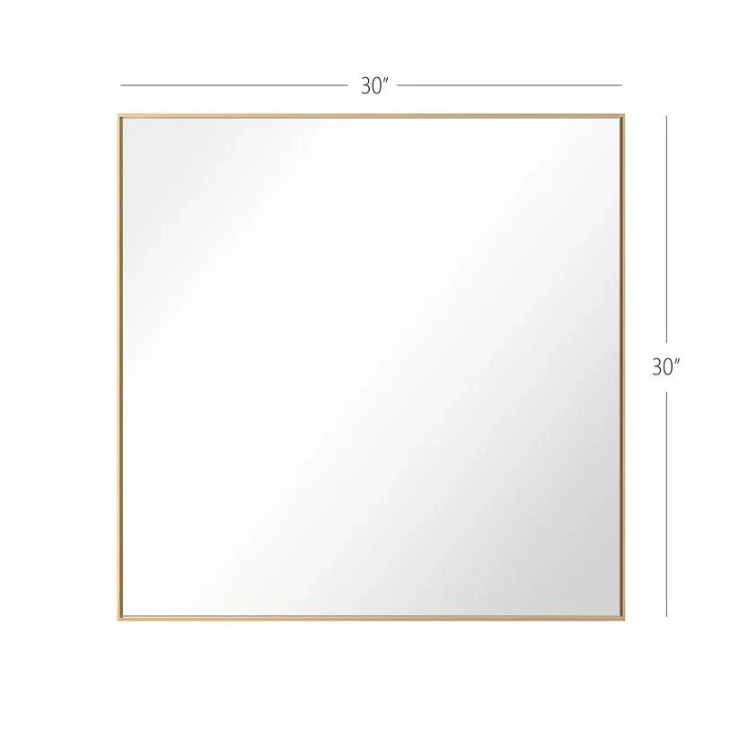 Reflections Sleek Modern Black Aluminum Framed Wall Mirror-镜子-Parc Decor