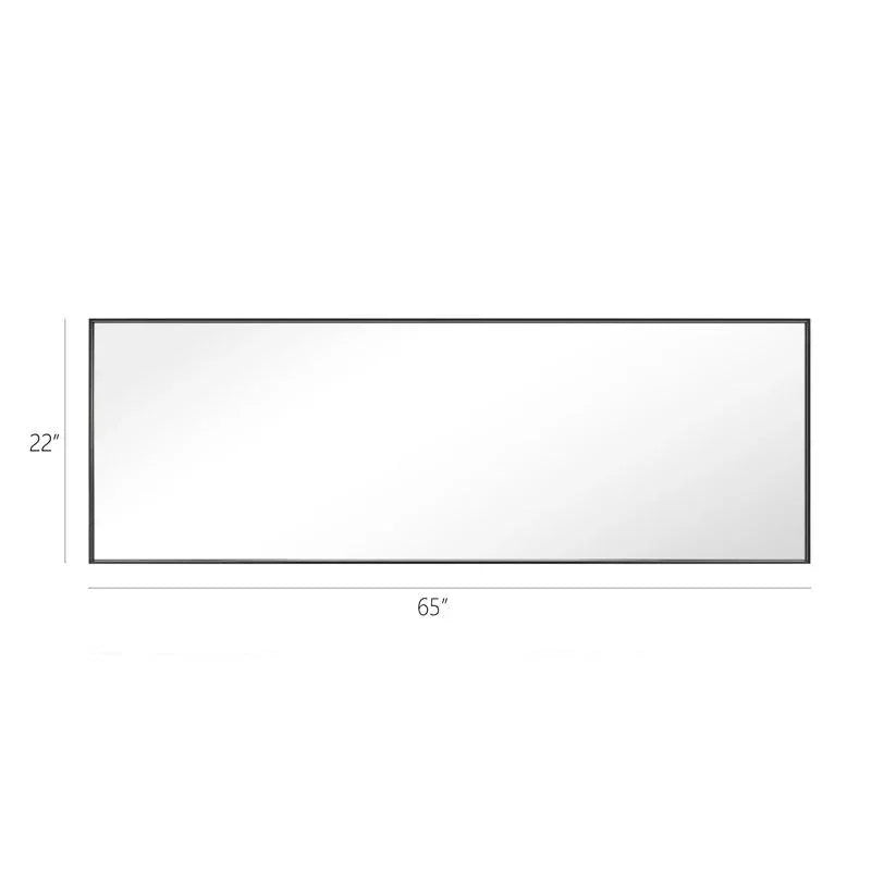 Reflections Sleek Modern Black Aluminum Framed Wall Mirror-镜子-Parc Decor