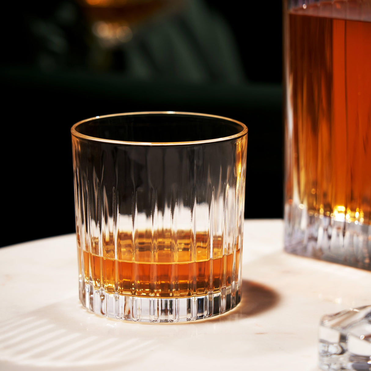 Reserve Milo Crystal Neat Glasses, Set of 4-product_type::stemless_cocktail_glasses-Parc Decor