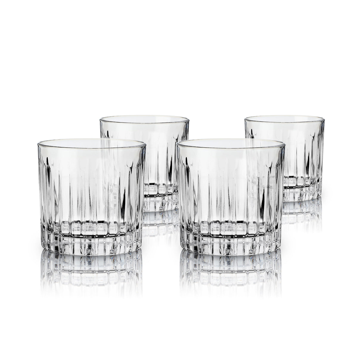 Reserve Milo Crystal Neat Glasses, Set of 4-product_type::stemless_cocktail_glasses-Parc Decor