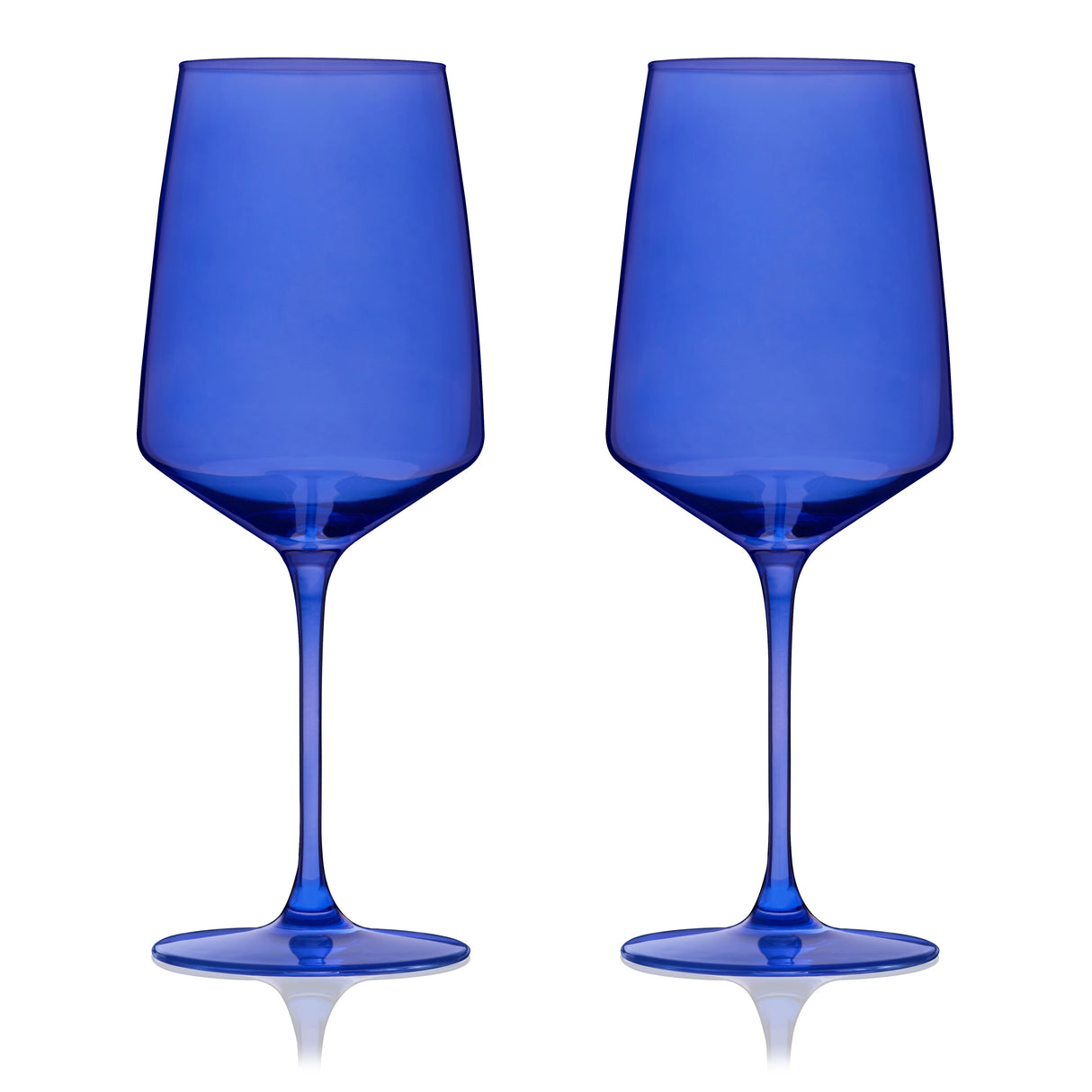 Reserve Nouveau Crystal Wine Glasses in Cobalt Set of 2-product_type::stemmed_wine_glasses-Parc Decor