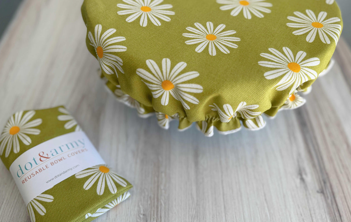 Reusable Bowl Cover- Daisy-Food Container Covers-Parc Decor