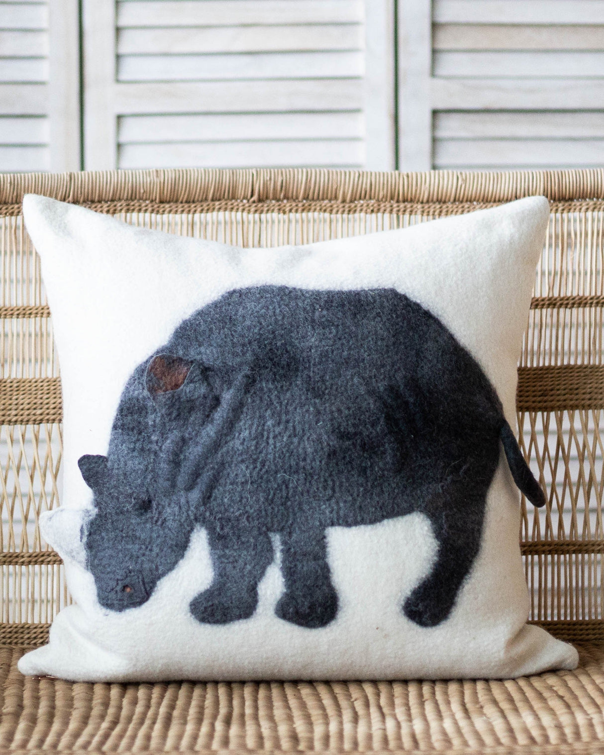 Rhino Cozy Throw Pillow-Pillows-Parc Decor