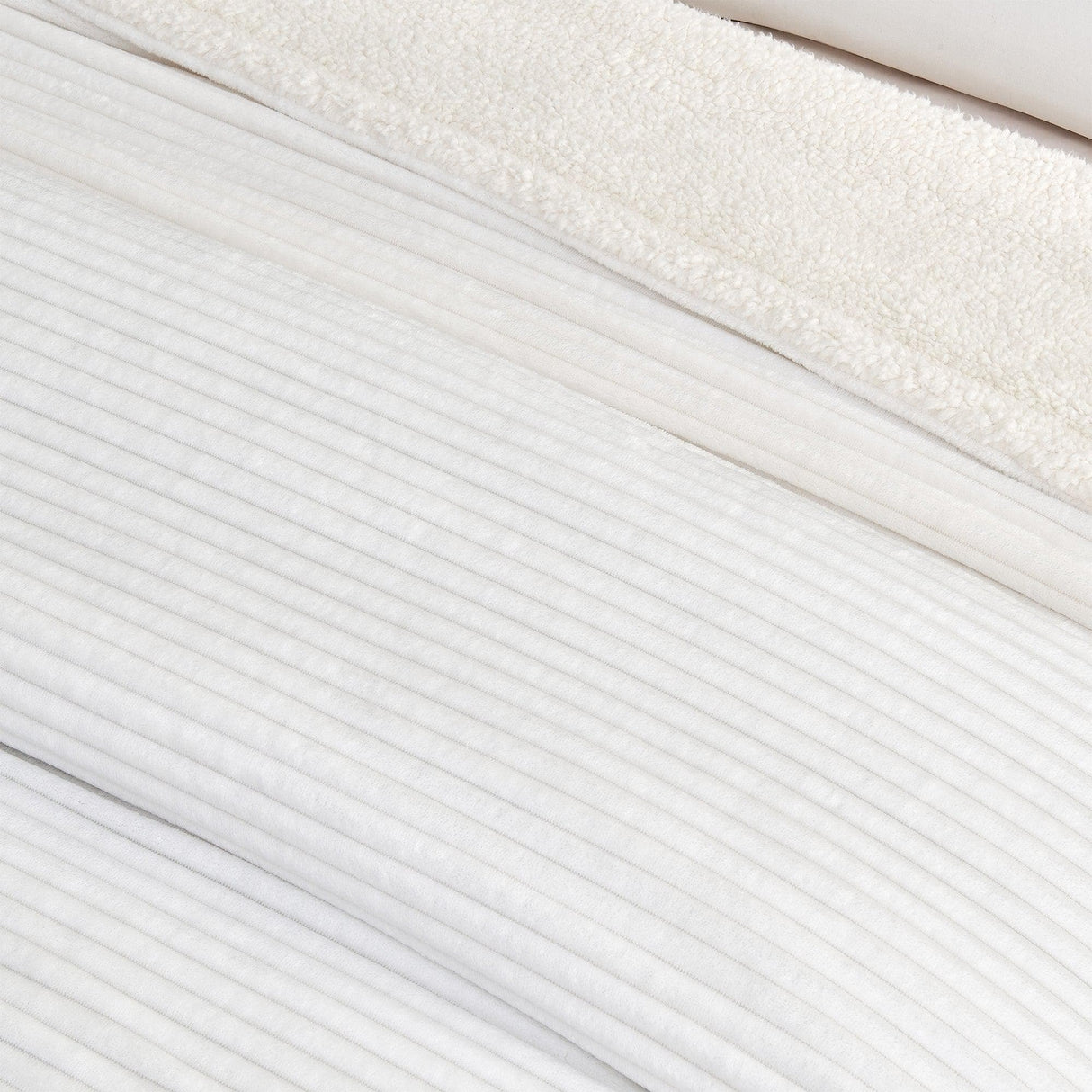 Ribbed Sherpa Throw Blanket - Corduroy Collection-Blankets-Parc Decor