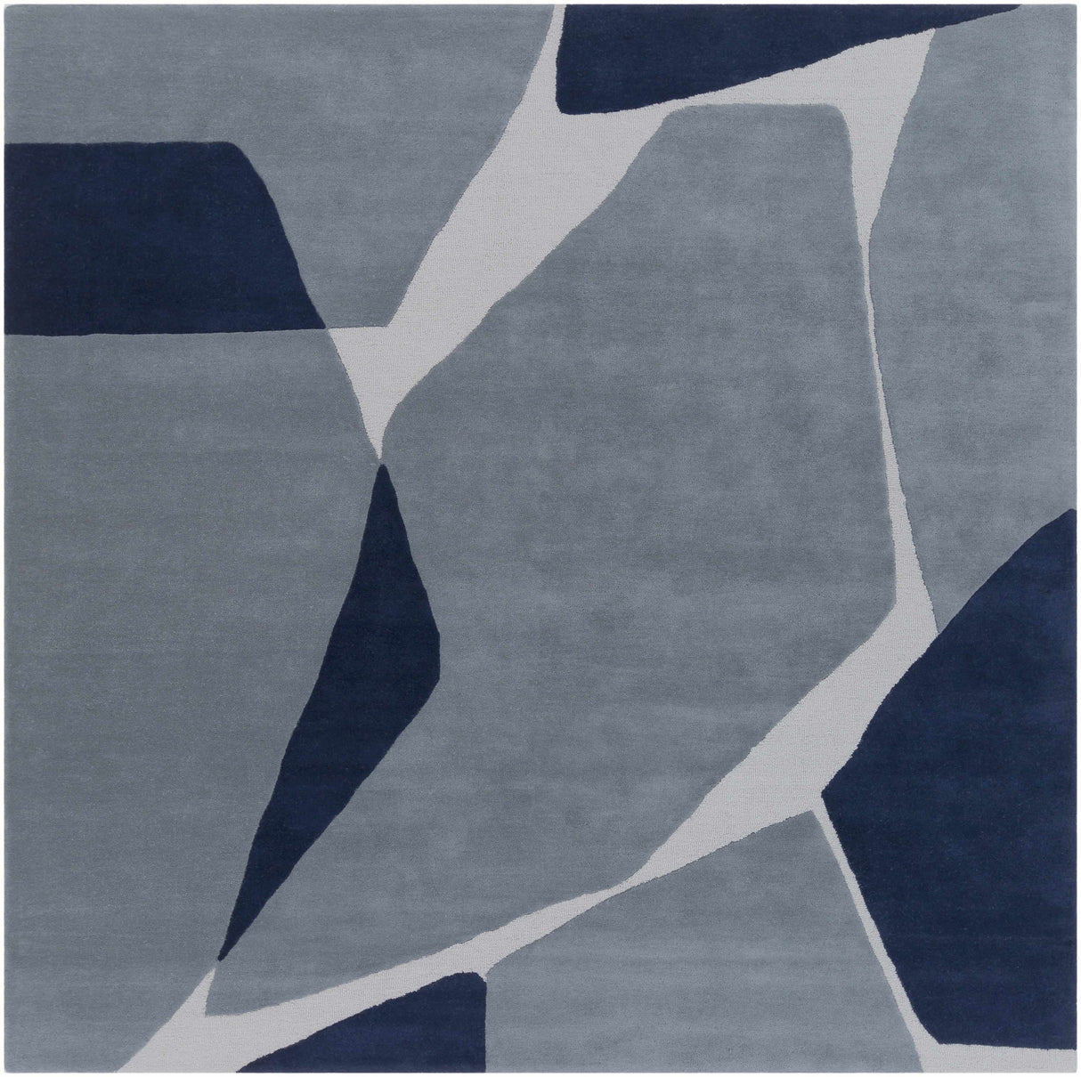 Robbins Modern Blue Wool Rug-Rugs-Parc Decor