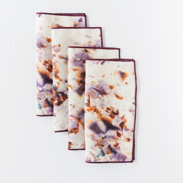 Rose Marble Cocktail Napkin Set-cocktail napkin-Parc Decor
