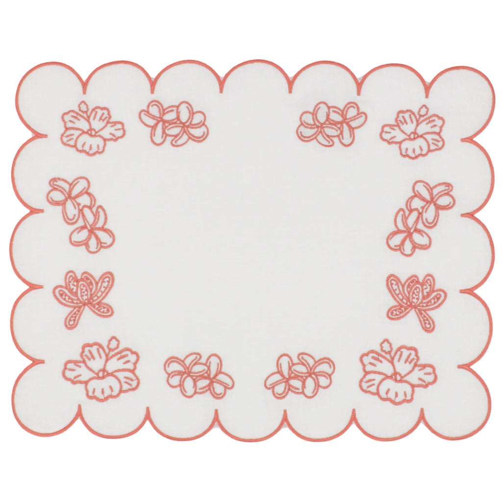 Rosette Ivory Linen Placemats – Set of 4