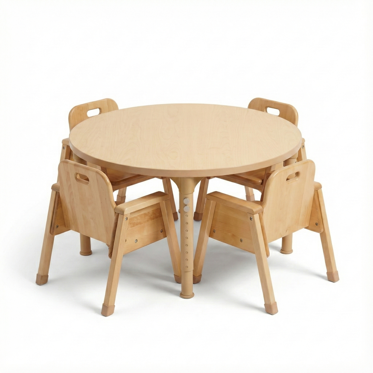 Round Adjustable Kids Table – 36" Diameter, 17" to 25" Height | Classroom, Montessori & Daycare Activity Table
