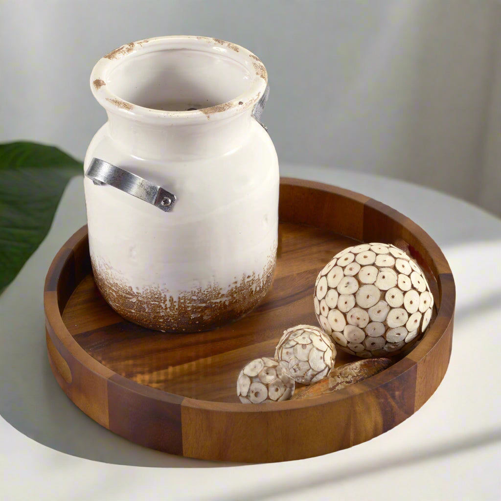 Round Serving Trays - Solid Bottom-Serving Tray-Parc Decor