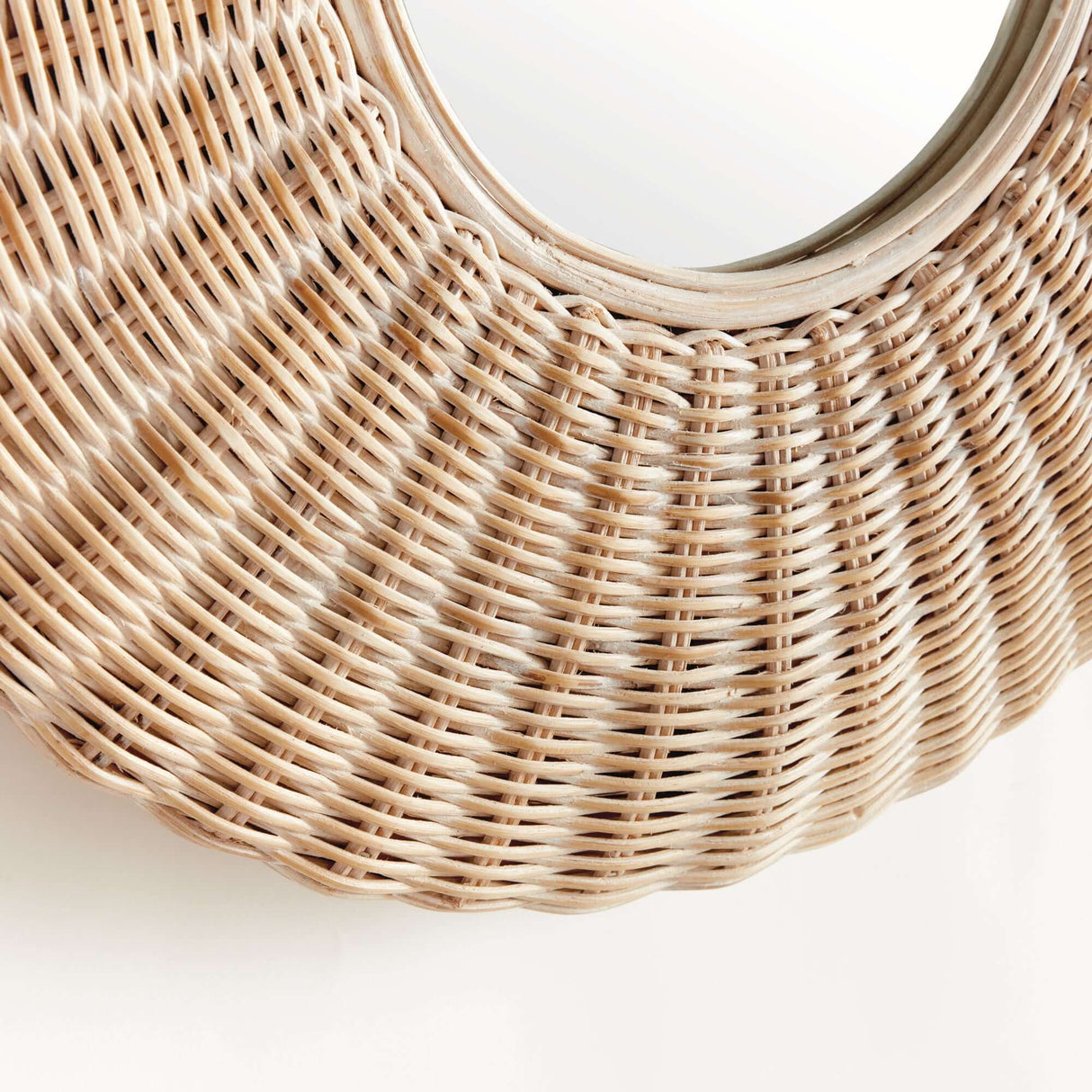 Round Woven Rattan Wall Mirror-Mirror-Parc Decor