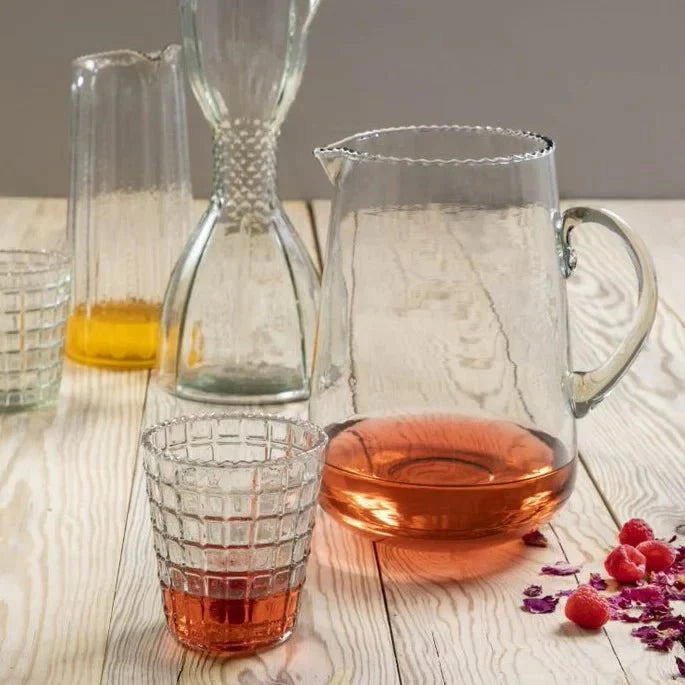 Ruffle Glass Pitcher-Pitchers-Parc Decor