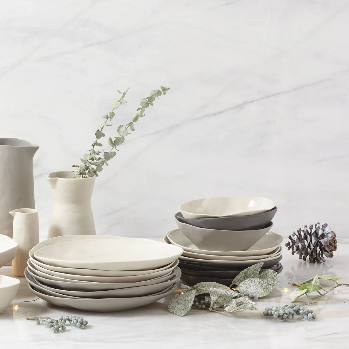 Rugueux Stoneware Side Bowl, Pearl-Bowls-Parc Decor