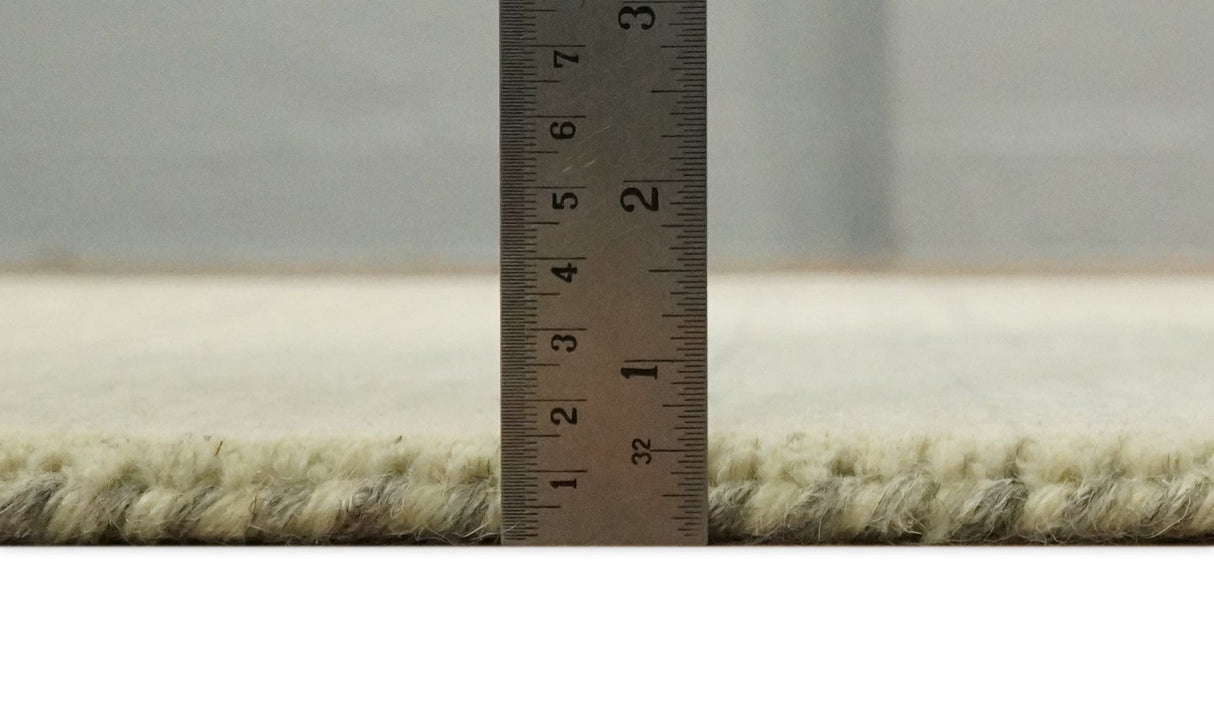 Runner Solid Beige Natural Farmhouse Wool Hand Woven Rug