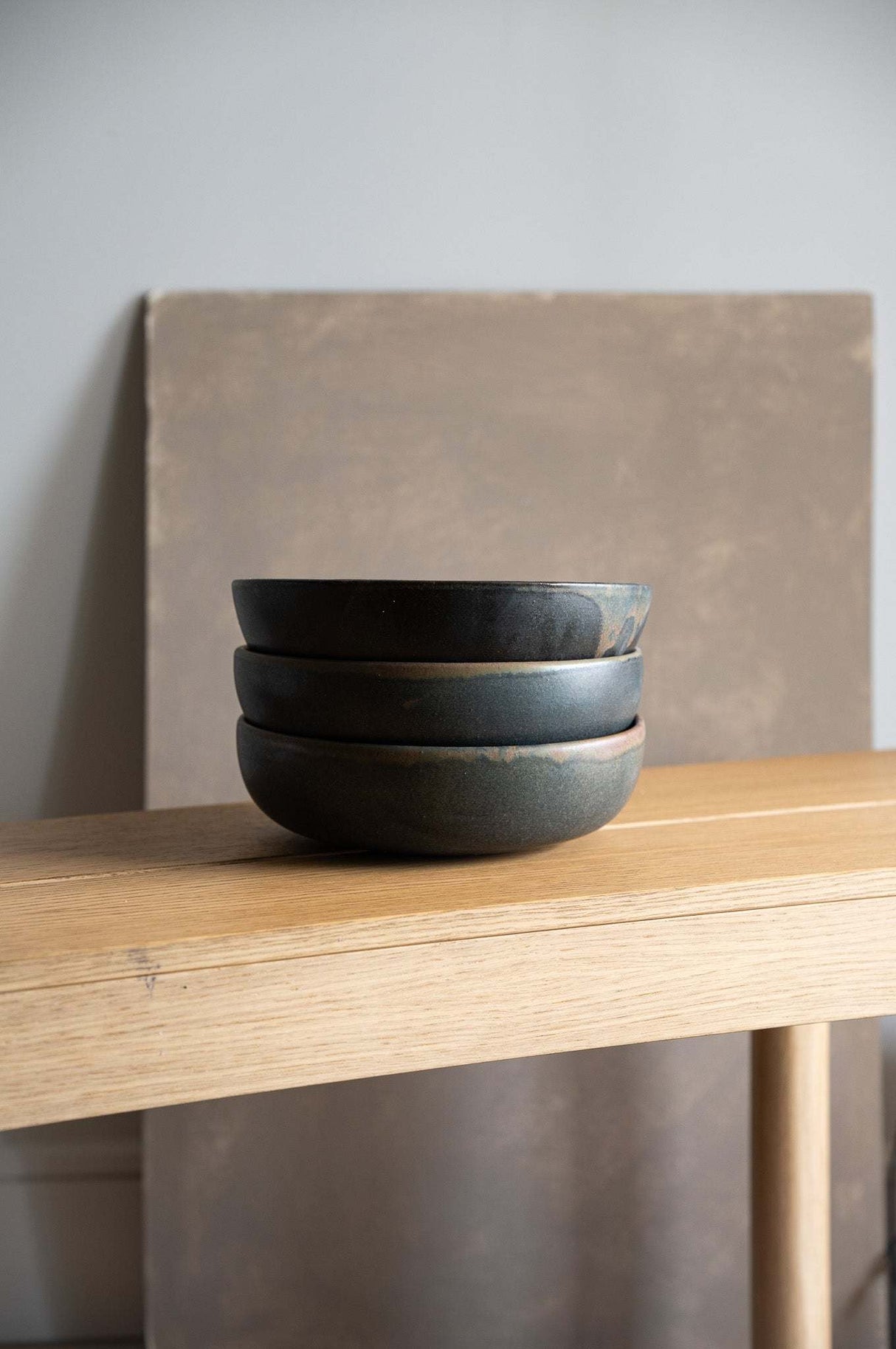 Rust Stoneware Pasta Bowl