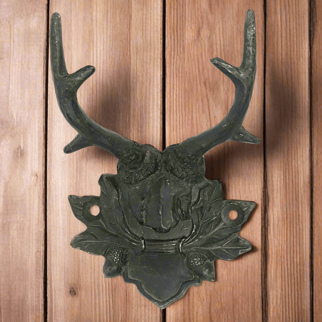 Rustic Antler Wall Hook with Vintage Lodge Design (Set of 2)-Wall Hook-Parc Decor