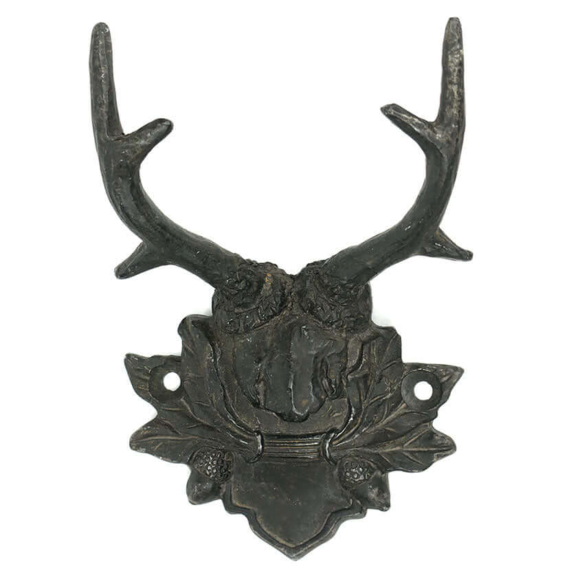 Rustic Antler Wall Hook with Vintage Lodge Design (Set of 2)-Wall Hook-Parc Decor
