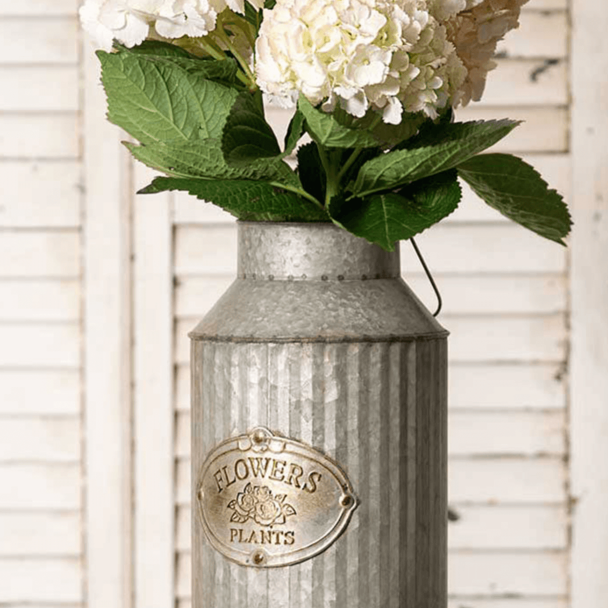 Rustic Galvanized Metal Vase (Set of 2)-vase-Parc Decor