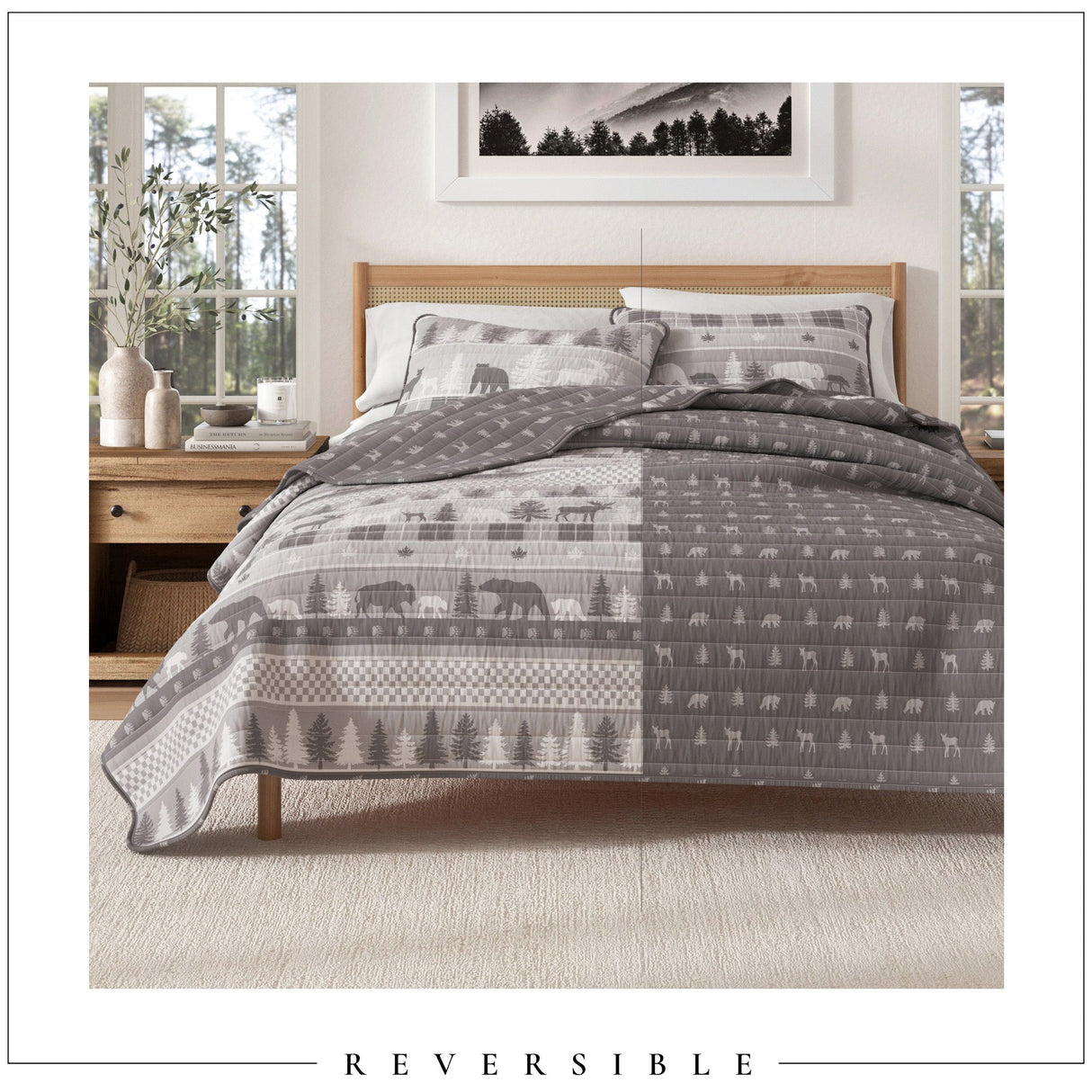Rustic Landscape Quilt Set - Matthew Collection-Quilts & Comforters-Parc Decor