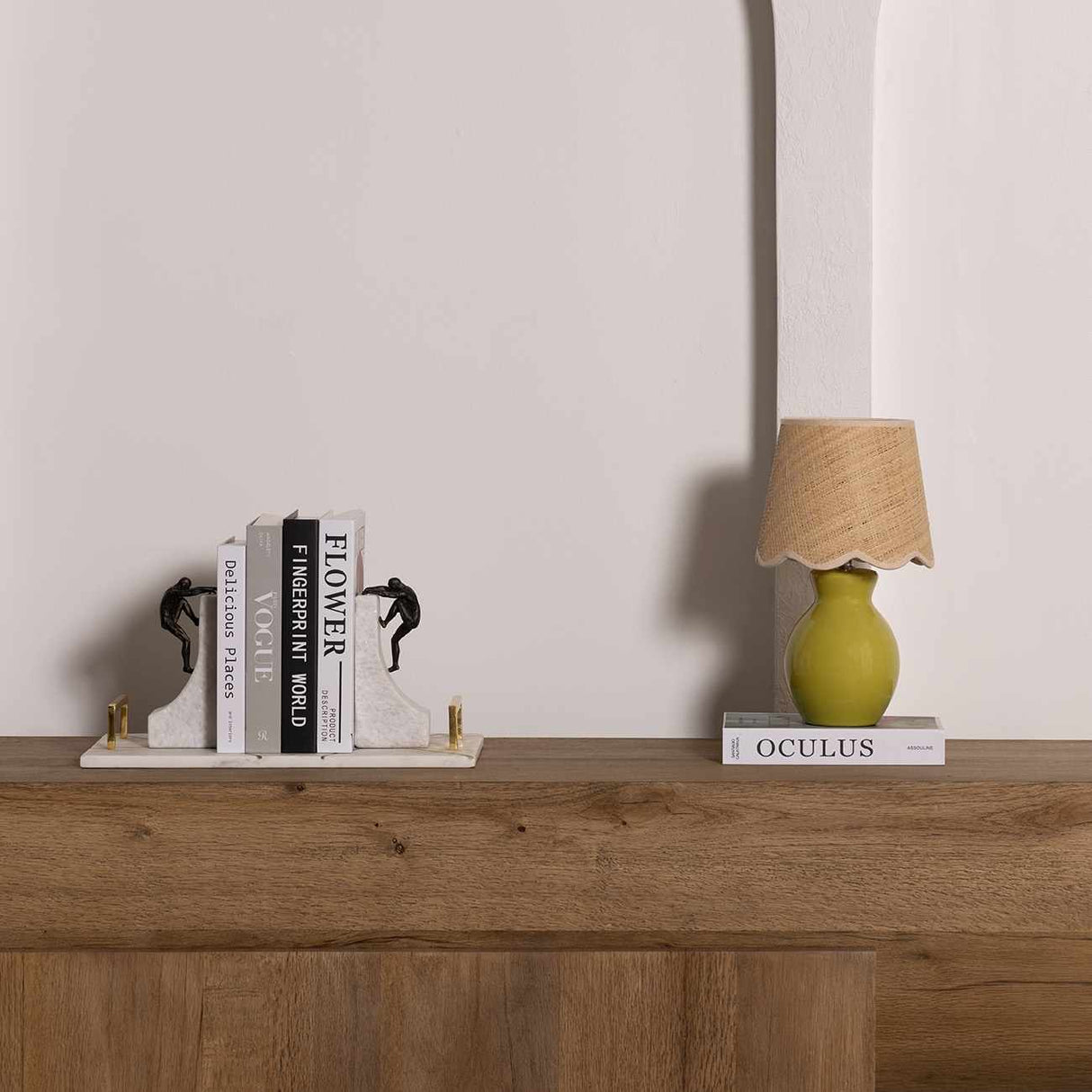 Salgareda Olive Rattan Table Lamp-Lighting-Parc Decor