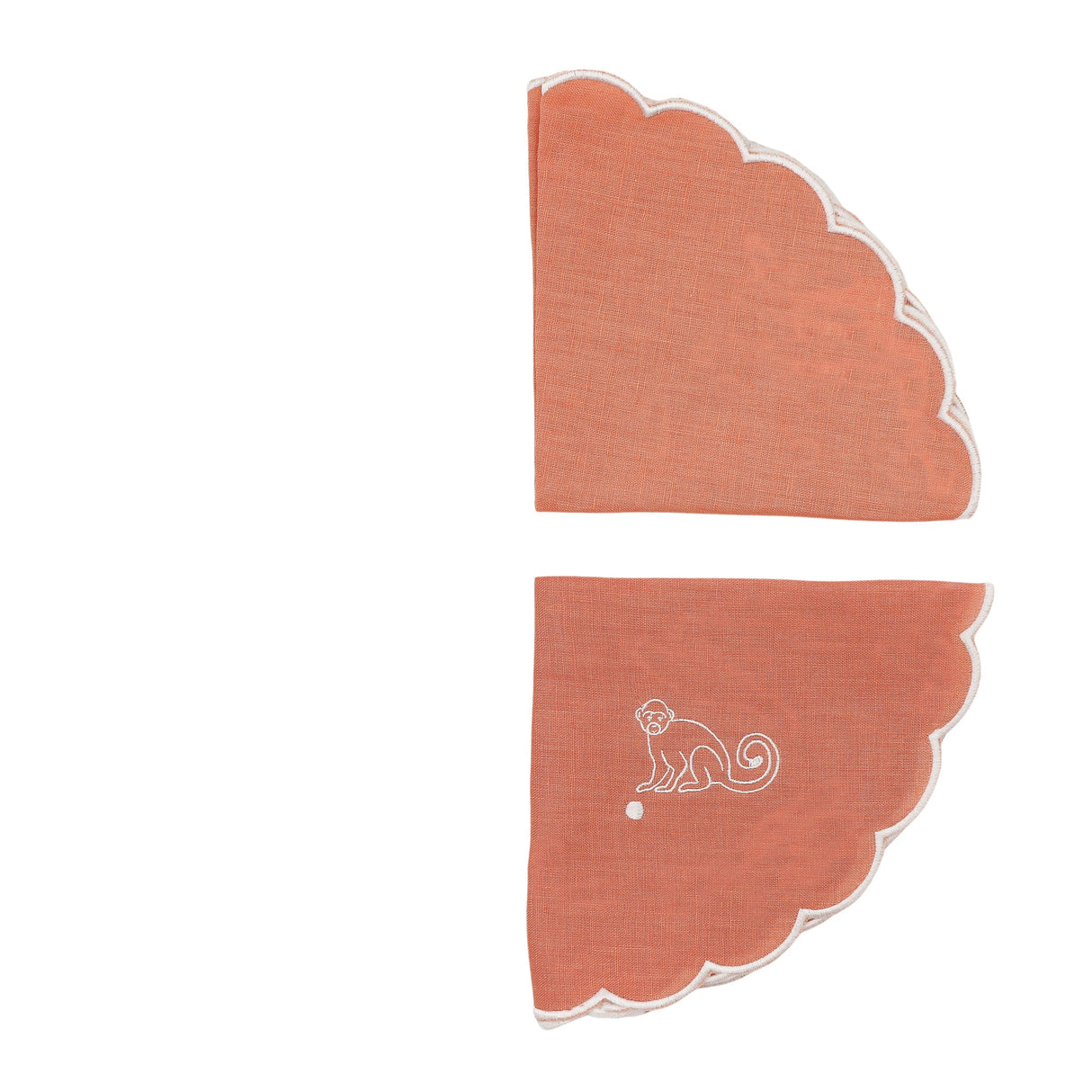 Salmon Sunset Simia Napkin - Set of 4-Napkin-Parc Decor