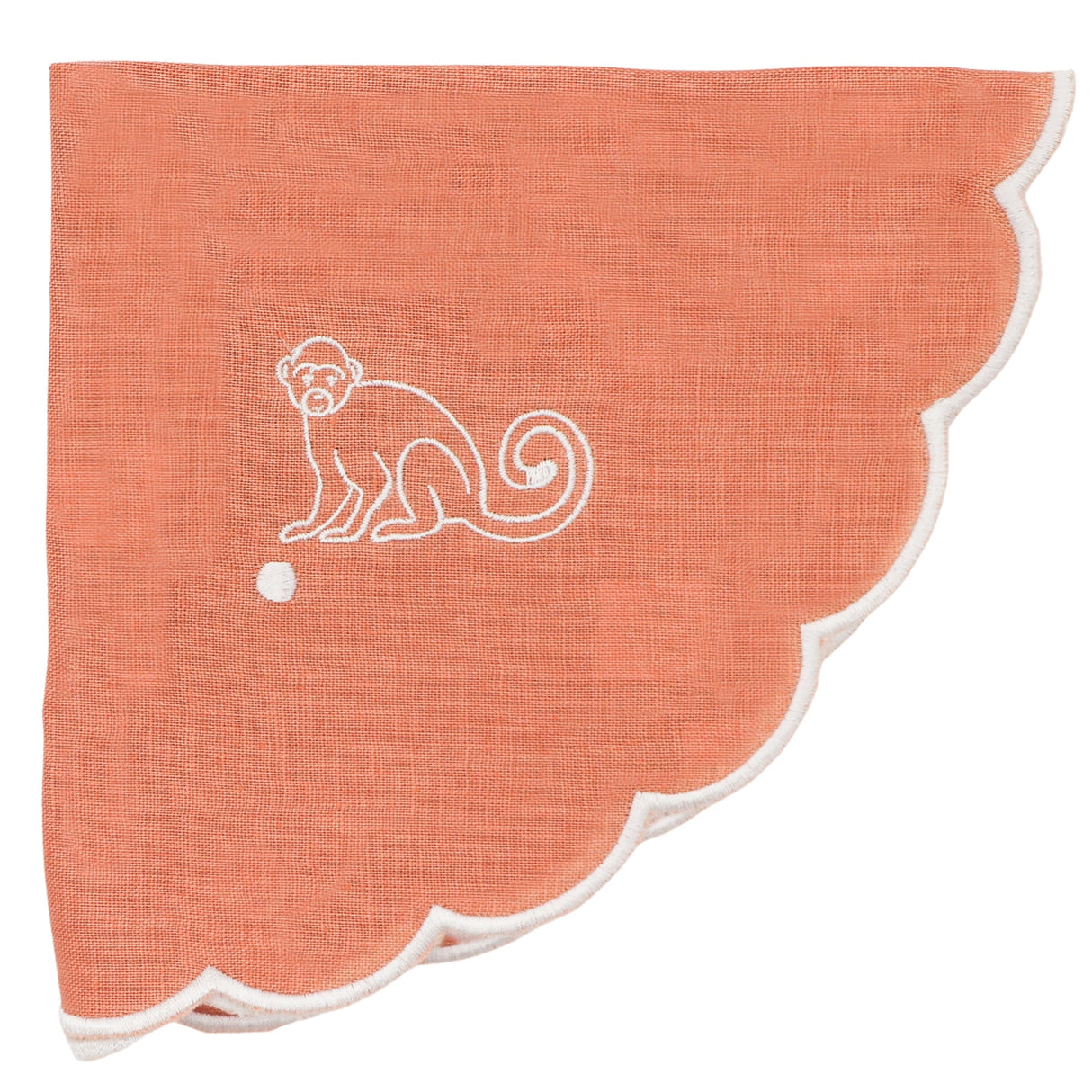 Salmon Sunset Simia Napkin - Set of 4-Napkin-Parc Decor