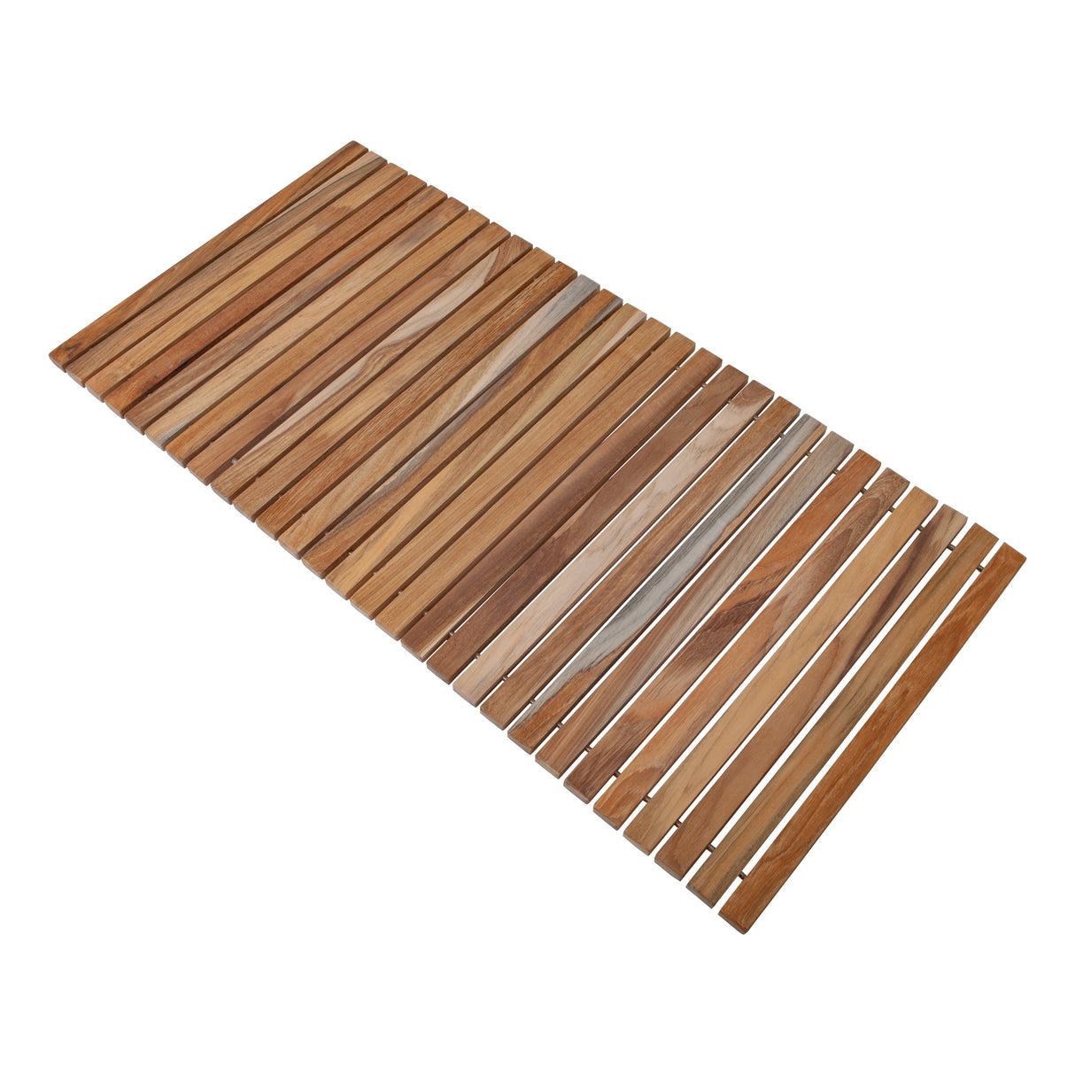 Sandpoint Natural Teak Shower and Bath String Mat-Bath Mat-Parc Decor