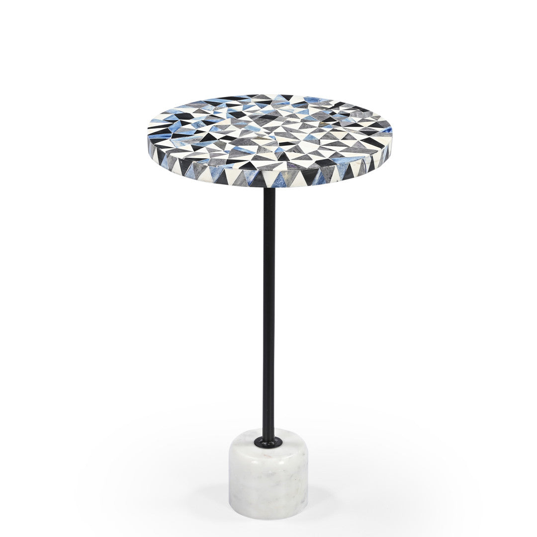 Sao Tome martini table with bone inlay-End table-Parc Decor