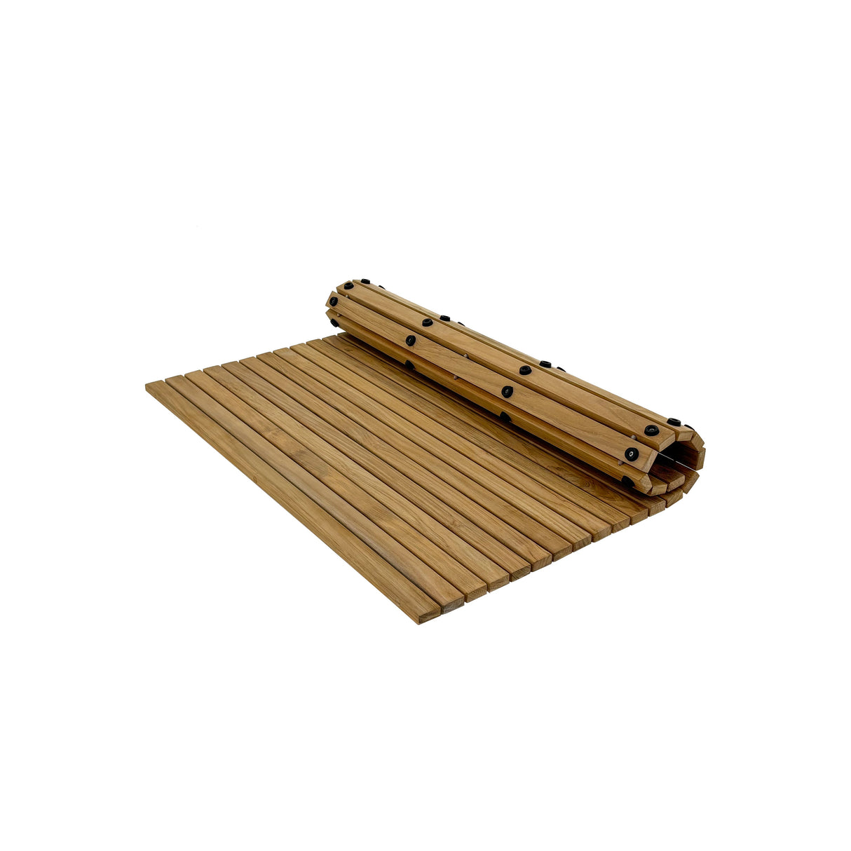 Sapporo Teak Shower and Bath String Mat with Rubber Footing-Bath Mat-Parc Decor
