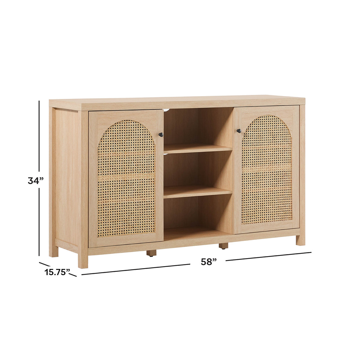 Sasha 58" Rattan Sideboard TV Stand