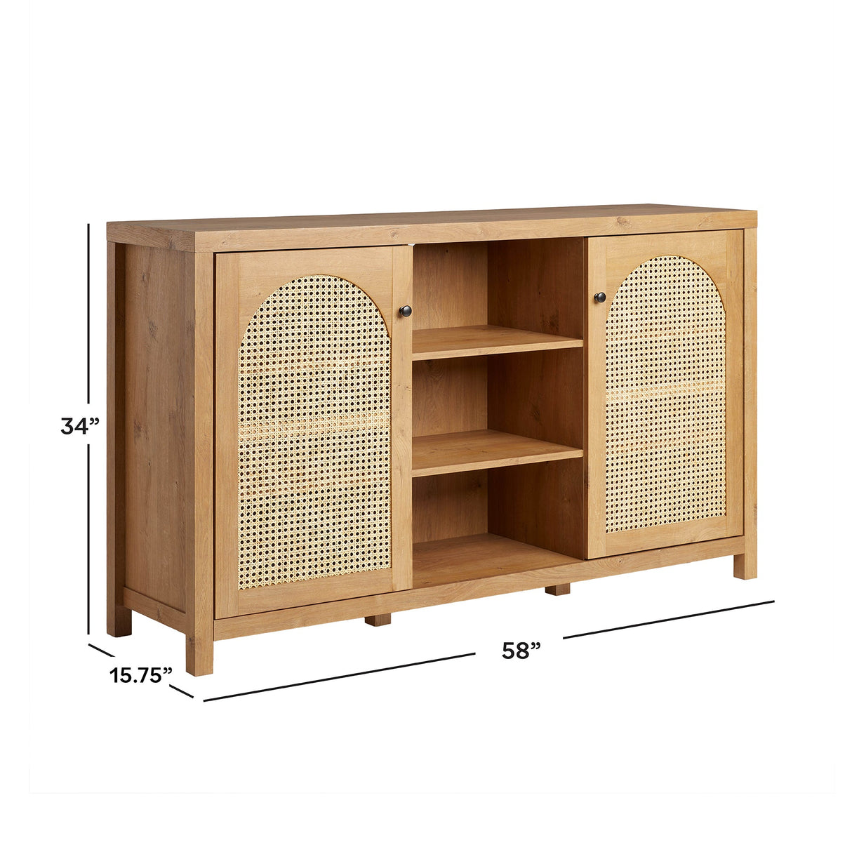 Sasha 58" Rattan Sideboard TV Stand
