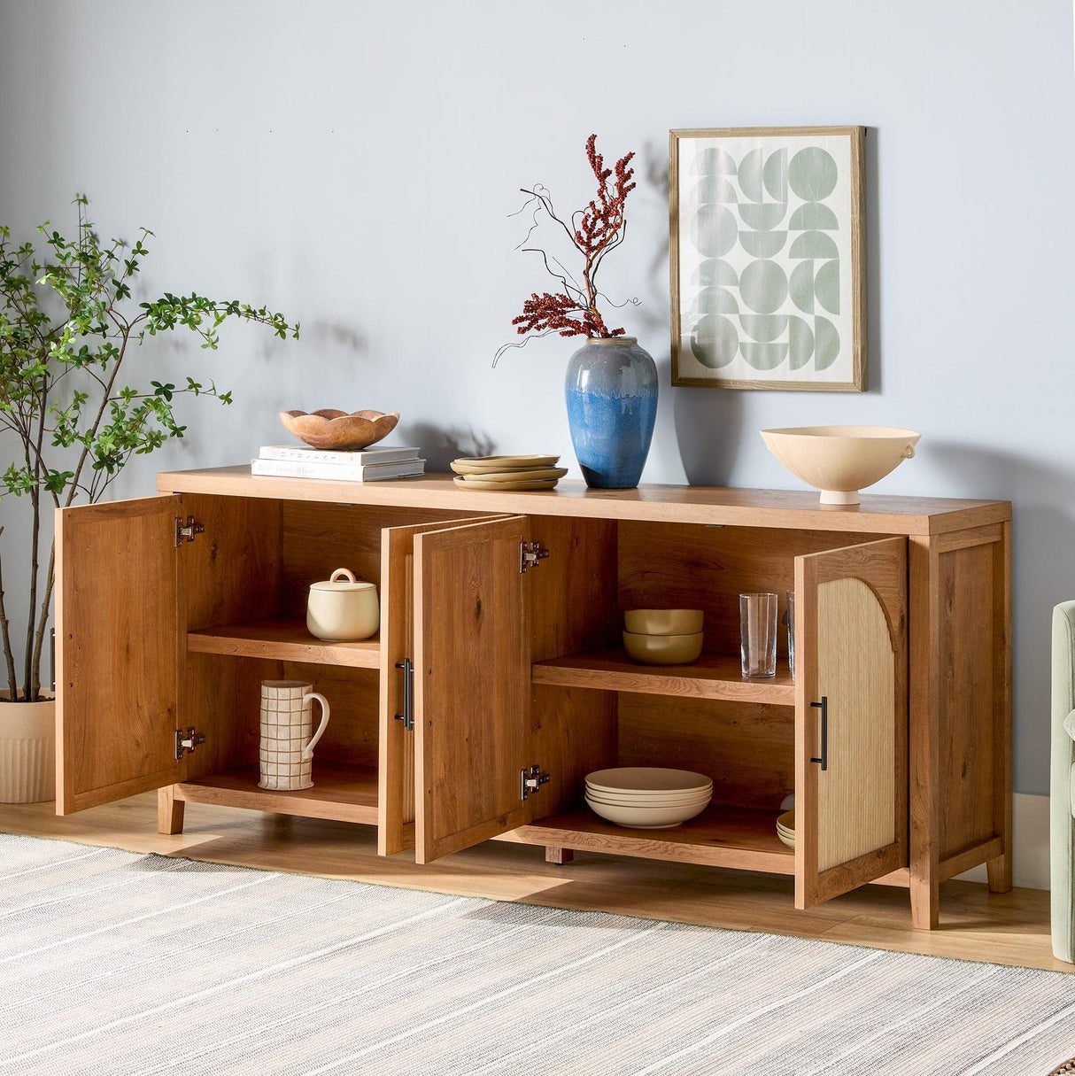 Sasha Modern Reeded Sideboard / TV Stand