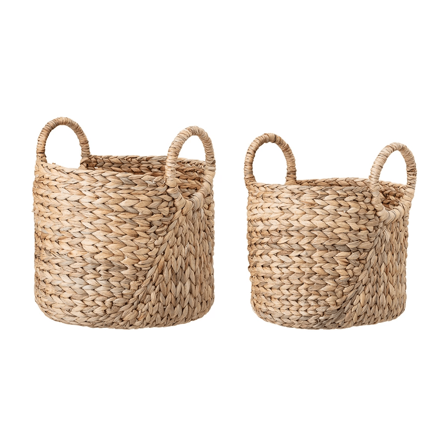 Seagrass Storage Baskets with Handles, Set of 2-Baskets-Parc Decor