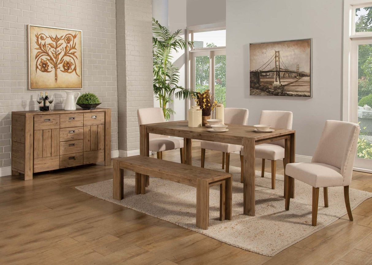 Seashore Dining Table, Antique Natural-Dining Tables-Parc Decor