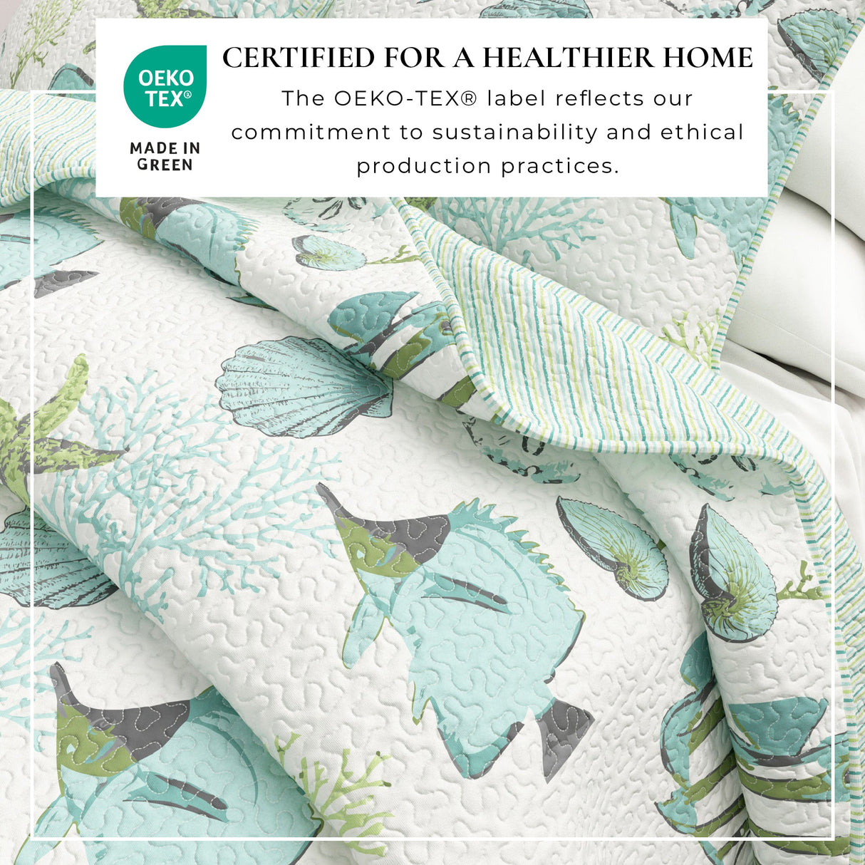 Seaside Collection Quilt Set-Quilts & Comforters-Parc Decor