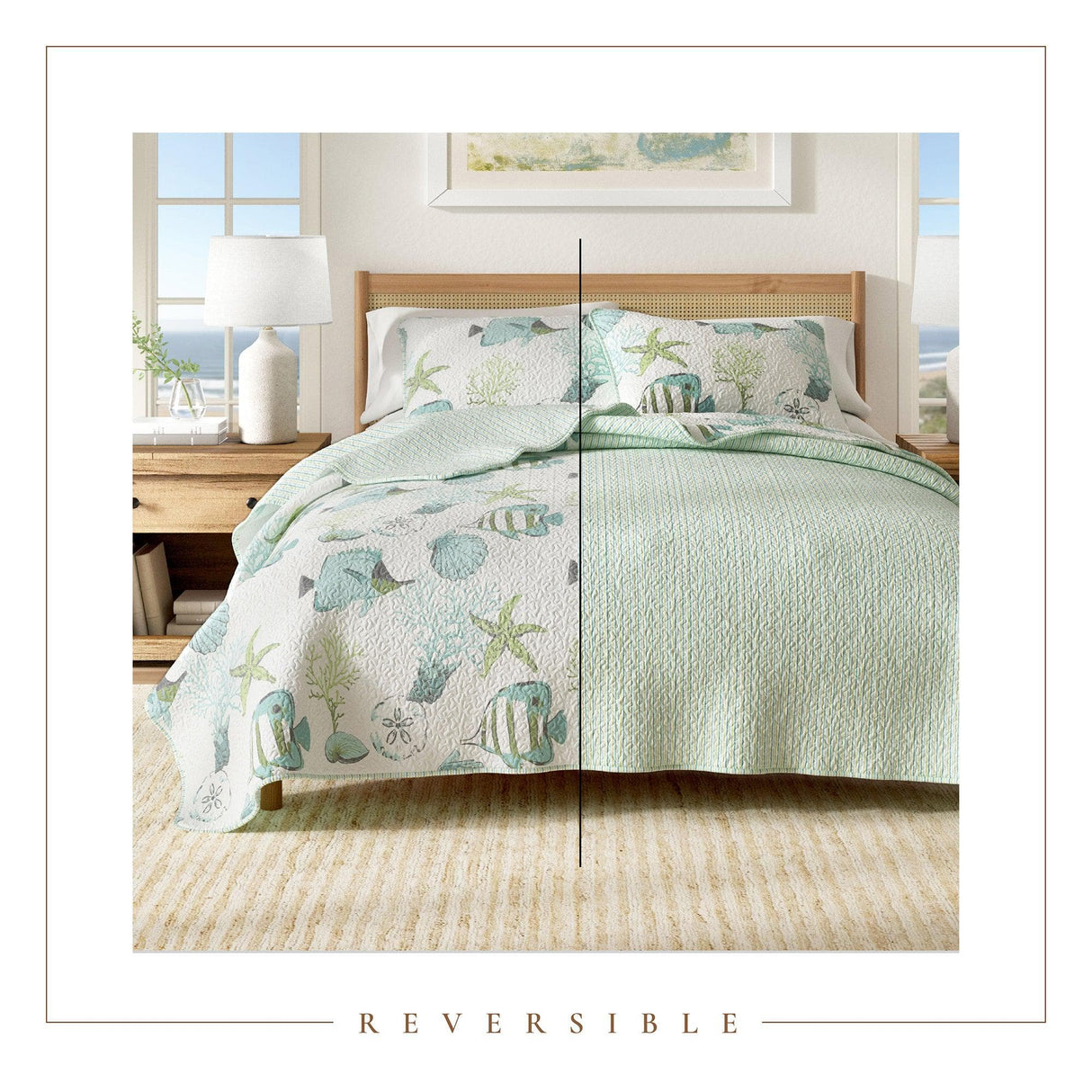 Seaside Collection Quilt Set-Quilts & Comforters-Parc Decor
