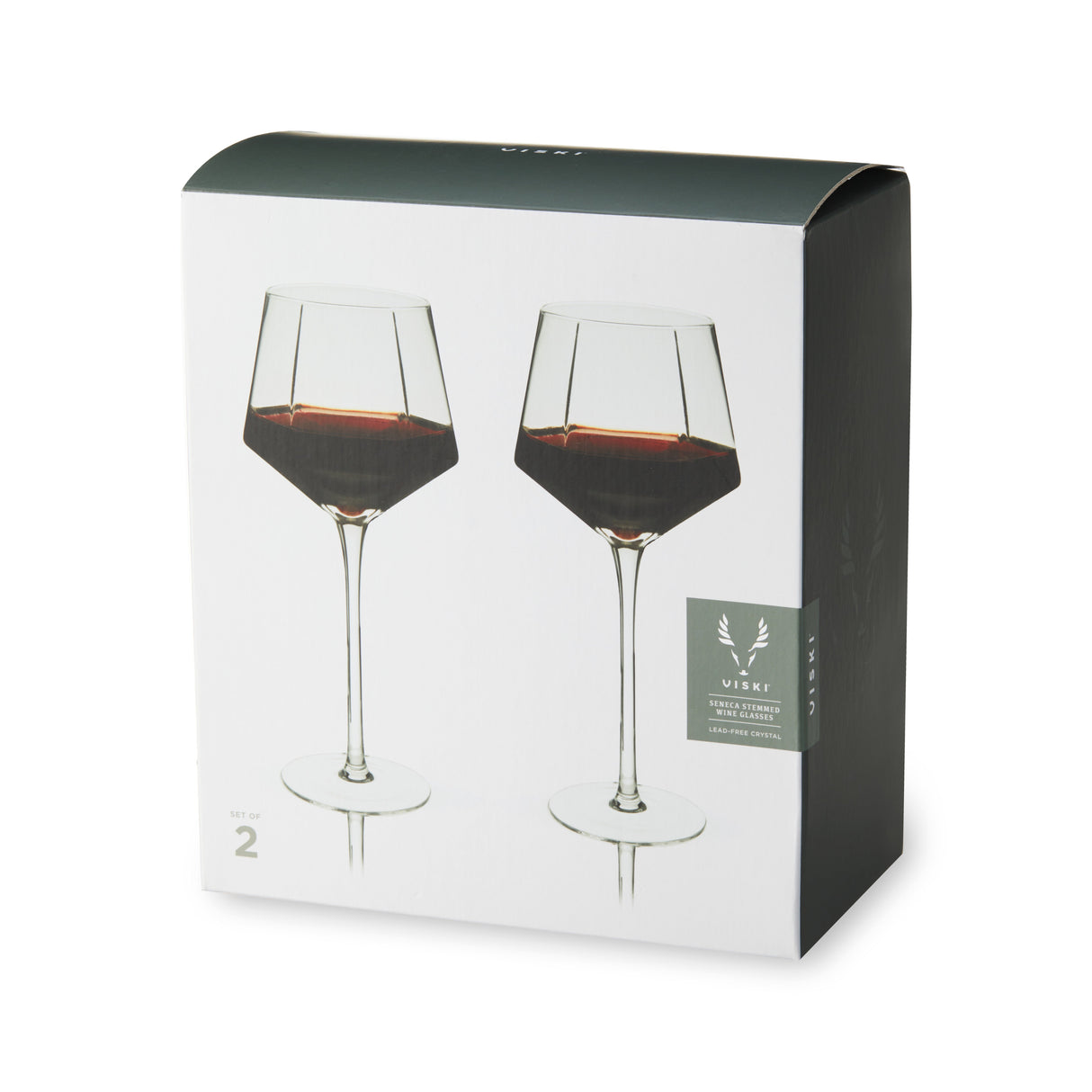 Seneca Diamond Crystal Wine Glasses Set of 2-product_type::stemmed_wine_glasses-Parc Decor