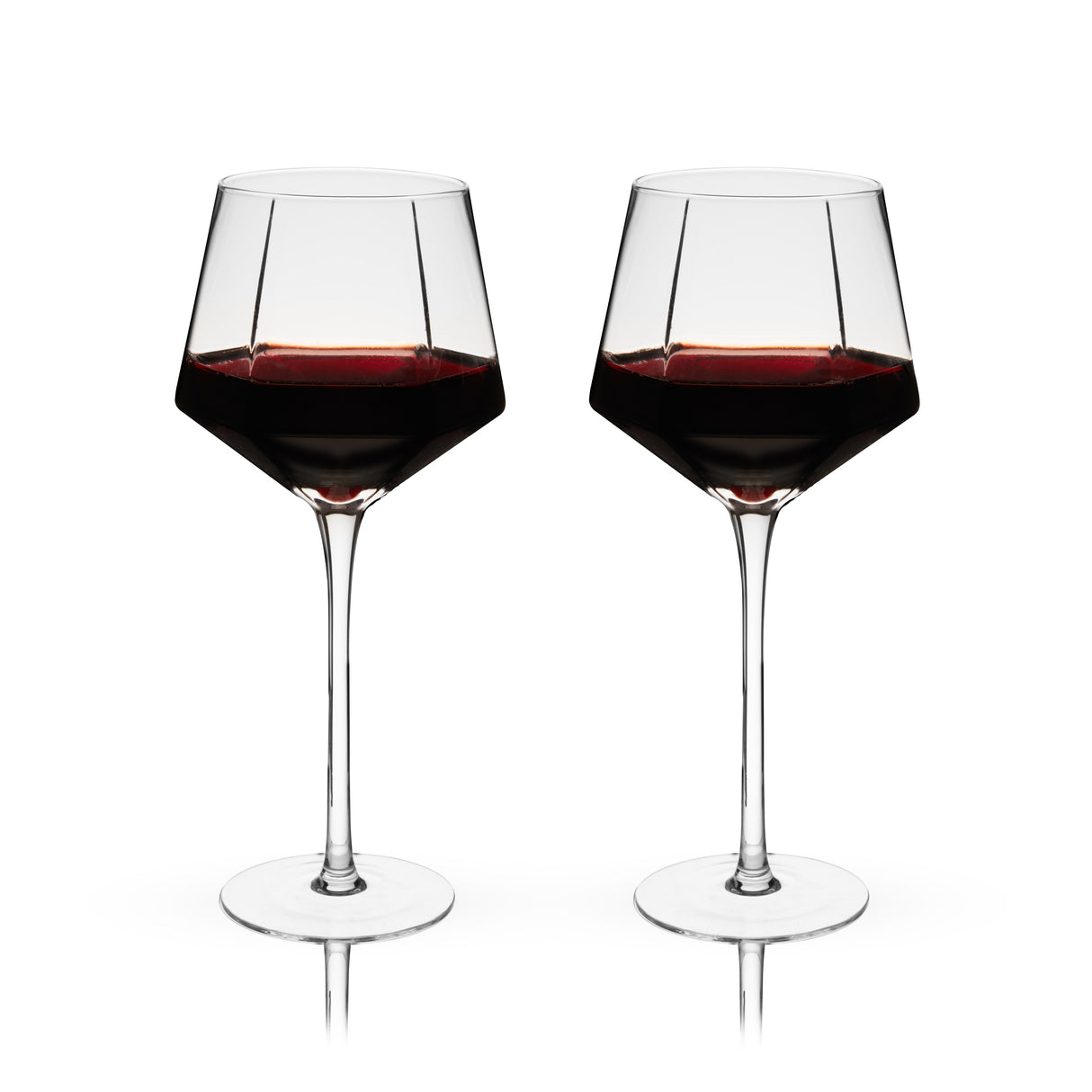 Seneca Diamond Crystal Wine Glasses Set of 2-product_type::stemmed_wine_glasses-Parc Decor